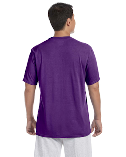 Sample of Gildan G420 - Adult Performance 100% Polyester Tee in PURPLE from side back