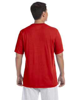 Sample of Gildan G420 - Adult Performance 100% Polyester Tee in RED from side back