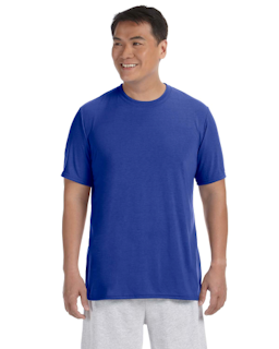 Sample of Gildan G420 - Adult Performance 100% Polyester Tee in ROYAL from side front
