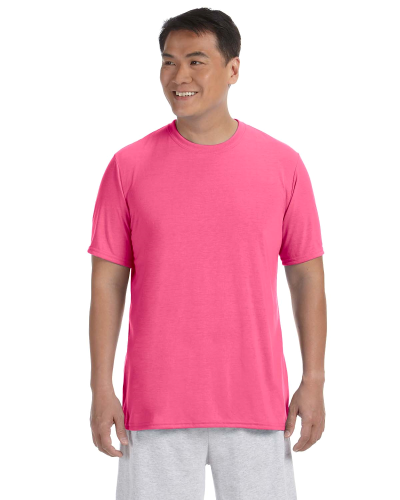 Sample of Gildan G420 - Adult Performance 100% Polyester Tee in SAFETY PINK style