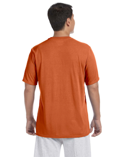Sample of Gildan G420 - Adult Performance 100% Polyester Tee in TEXAS ORANGE from side back
