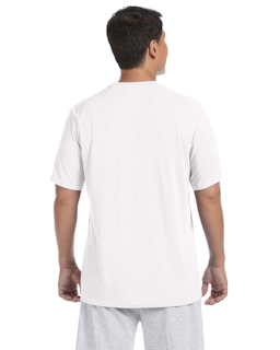 Sample of Gildan G420 - Adult Performance 100% Polyester Tee in WHITE from side back