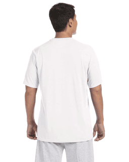 Sample of Gildan G420 - Adult Performance 100% Polyester Tee in WHITE from side back