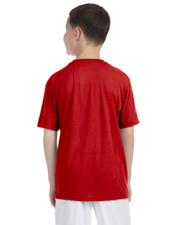 Sample of Gildan G420B - Youth Performance 100% Polyester T in RED from side back