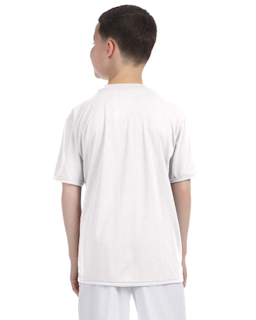 Sample of Gildan G420B - Youth Performance 100% Polyester T in WHITE from side back