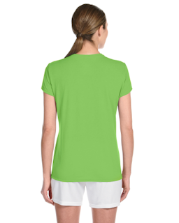 Sample of Gildan G420L - Ladies' Performance 100% Polyester Tee in LIME from side back
