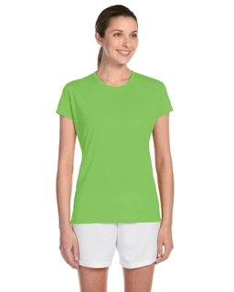 Sample of Gildan G420L - Ladies' Performance 100% Polyester Tee in LIME from side front