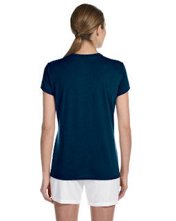 Sample of Gildan G420L - Ladies' Performance 100% Polyester Tee in NAVY from side back