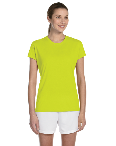 Sample of Gildan G420L - Ladies' Performance 100% Polyester Tee in SAFETY GREEN style