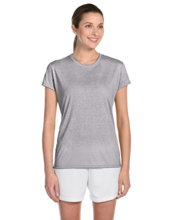 Sample of Gildan G420L - Ladies' Performance 100% Polyester Tee in SPORT GREY from side front