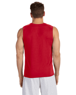 Sample of Gildan G427 - Performance 4.5 oz. Sleeveless T-Shirt in RED from side back