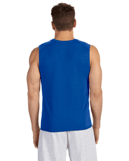 Sample of Gildan G427 - Performance 4.5 oz. Sleeveless T-Shirt in ROYAL from side back