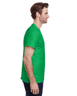 Sample of Gildan G500 - Adult 5.3 oz. T-Shirt in ANTIQ IRISH GRN from side sleeveleft