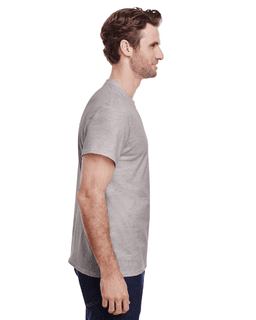 Sample of Gildan G500 - Adult 5.3 oz. T-Shirt in ASH GREY from side sleeveleft