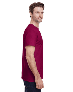 Sample of Gildan G500 - Adult 5.3 oz. T-Shirt in BERRY from side sleeveleft