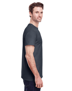 Sample of Gildan G500 - Adult 5.3 oz. T-Shirt in CHARCOAL from side sleeveleft