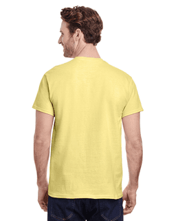 Sample of Gildan G500 - Adult 5.3 oz. T-Shirt in CORNSILK from side back
