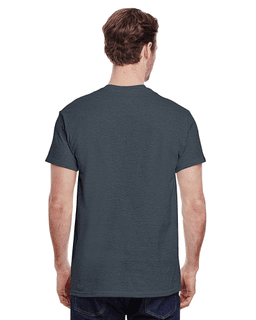 Sample of Gildan G500 - Adult 5.3 oz. T-Shirt in DARK HEATHER from side back