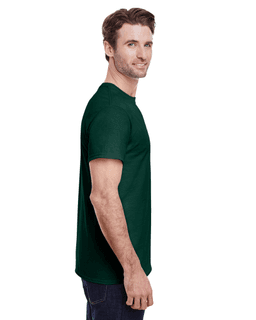 Sample of Gildan G500 - Adult 5.3 oz. T-Shirt in FOREST GREEN from side sleeveleft