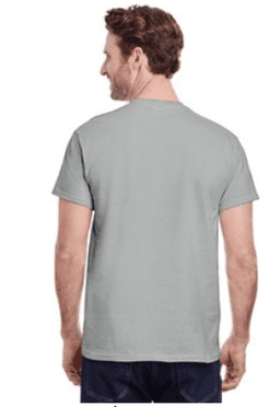 Sample of Gildan G500 - Adult 5.3 oz. T-Shirt in GRAVEL from side back