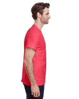 Sample of Gildan G500 - Adult 5.3 oz. T-Shirt in HEATHER RED from side sleeveleft