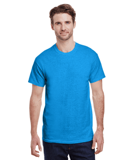 Sample of Gildan G500 - Adult 5.3 oz. T-Shirt in HEATHER SAPPHIRE from side front