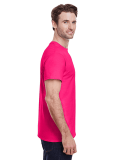 Sample of Gildan G500 - Adult 5.3 oz. T-Shirt in HELICONIA from side sleeveleft