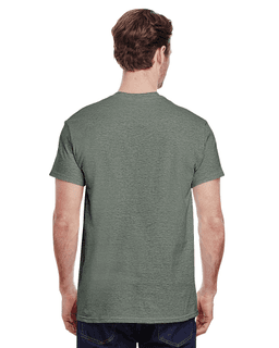 Sample of Gildan G500 - Adult 5.3 oz. T-Shirt in HTHR MILITRY GRN from side back