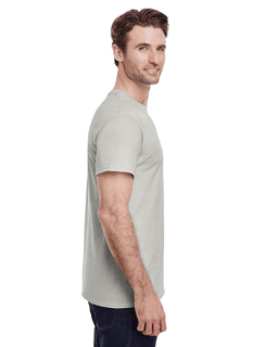 Sample of Gildan G500 - Adult 5.3 oz. T-Shirt in ICE GREY from side sleeveleft