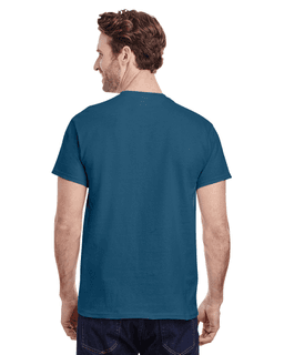 Sample of Gildan G500 - Adult 5.3 oz. T-Shirt in INDIGO BLUE from side back