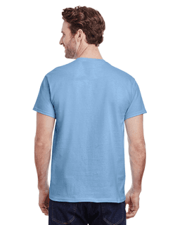 Sample of Gildan G500 - Adult 5.3 oz. T-Shirt in LIGHT BLUE from side back