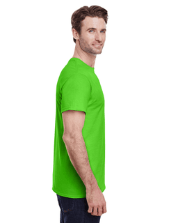 Sample of Gildan G500 - Adult 5.3 oz. T-Shirt in LIME from side sleeveleft