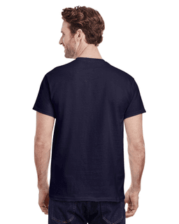 Sample of Gildan G500 - Adult 5.3 oz. T-Shirt in NAVY from side back
