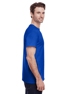 Sample of Gildan G500 - Adult 5.3 oz. T-Shirt in ROYAL from side sleeveleft