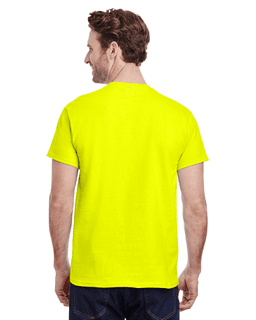 Sample of Gildan G500 - Adult 5.3 oz. T-Shirt in SAFETY GREEN from side back