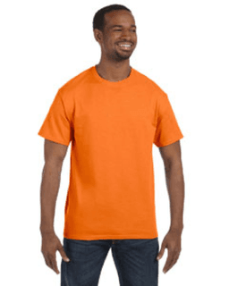 Sample of Gildan G500 - Adult 5.3 oz. T-Shirt in SAFETY ORANGE from side front