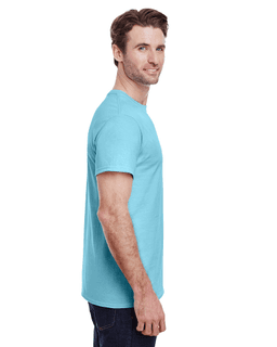 Sample of Gildan G500 - Adult 5.3 oz. T-Shirt in SKY from side sleeveleft