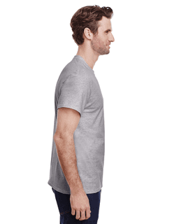 Sample of Gildan G500 - Adult 5.3 oz. T-Shirt in SPORT GREY from side sleeveleft