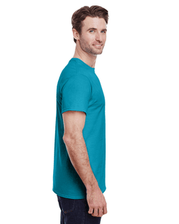 Sample of Gildan G500 - Adult 5.3 oz. T-Shirt in TROPICAL BLUE from side sleeveleft