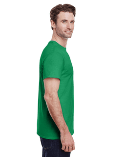 Sample of Gildan G500 - Adult 5.3 oz. T-Shirt in TURF GREEN from side sleeveleft