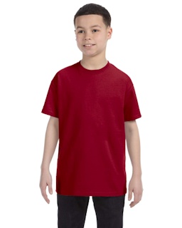 Sample of Gildan G500B - Youth 5.3 oz. T-Shirt in CARDINAL RED from side front