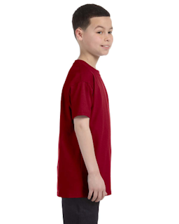 Sample of Gildan G500B - Youth 5.3 oz. T-Shirt in CARDINAL RED from side sleeveleft
