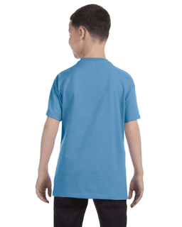 Sample of Gildan G500B - Youth 5.3 oz. T-Shirt in CAROLINA BLUE from side back