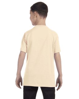 Sample of Gildan G500B - Youth 5.3 oz. T-Shirt in NATURAL from side back