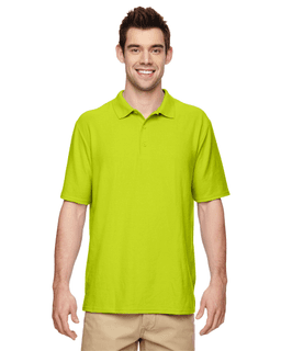 Sample of Gildan G728 - Adult DryBlend 6.3 oz. Double Pique Polo in SAFETY GREEN from side front