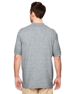 Sample of Gildan G728 - Adult DryBlend 6.3 oz. Double Pique Polo in SPORT GREY from side back