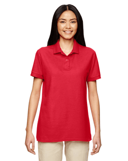 Sample of Gildan G728L - Ladies' DryBlend 6.3 oz. Double Pique Polo in RED from side front