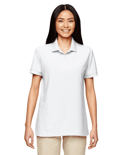 Sample of Gildan G728L - Ladies' DryBlend 6.3 oz. Double Pique Polo in WHITE style