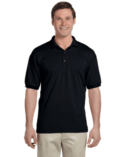 Sample of Gildan G880 - Adult 6 oz. 50/50 Jersey Polo in BLACK from side front