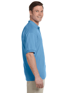 Sample of Gildan G880 - Adult 6 oz. 50/50 Jersey Polo in CAROLINA BLUE from side sleeveleft